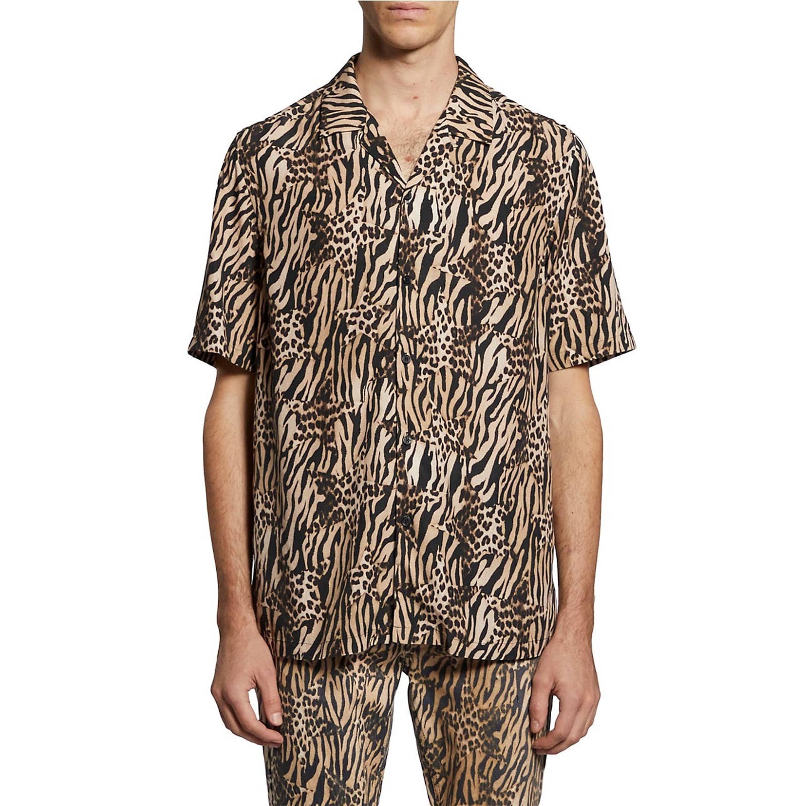 Ksubi Zoo Printed Resort Shirt Size: Small