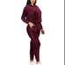 Womens Velour Track suit size large NWT