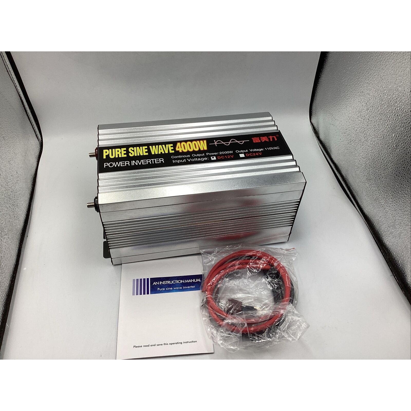 Pure Sine Wave Power Inverter DC 12V to AC 110V 2000W Off Grid - 4000W PEAK