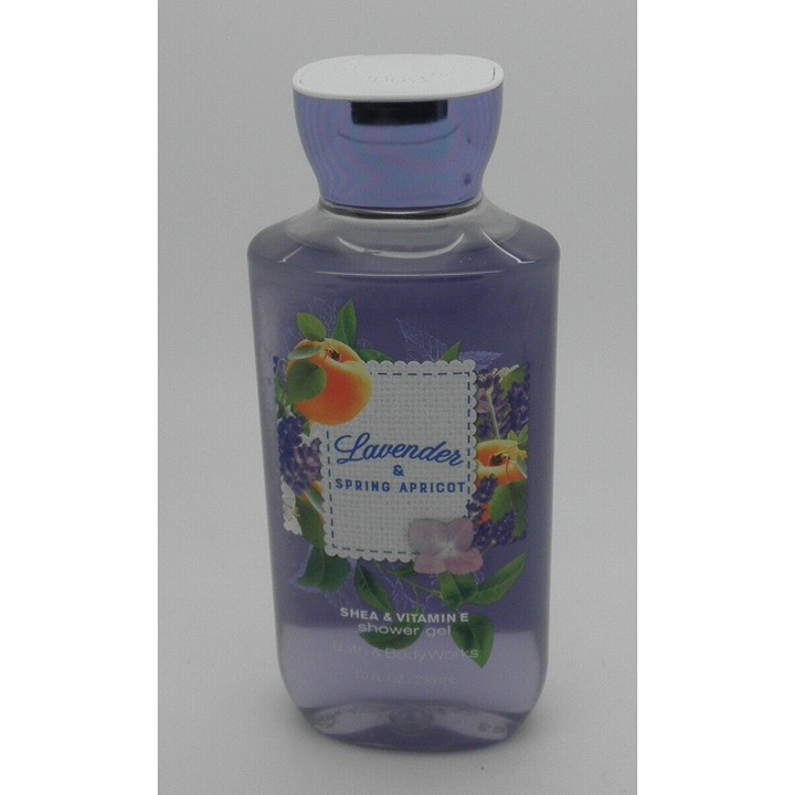 BATH & BODY WORKS Lavender & Spring Apricot Shower Gel 10 oz