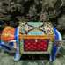 Handpainted Wood Elephant Hinged Box Trinkets Crystals Stash RARE!