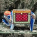 Handpainted Wood Elephant Hinged Box Trinkets Crystals Stash RARE!