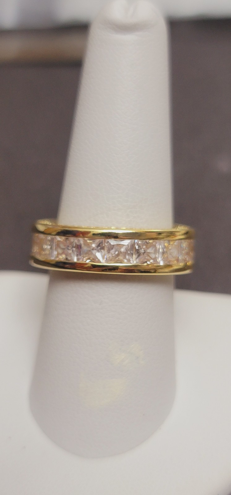 R554 White Diamond Eternity Band. Size 8.