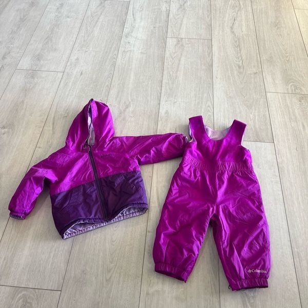 Columbia 2pc set snowjunp suit and jacket 12/18 months