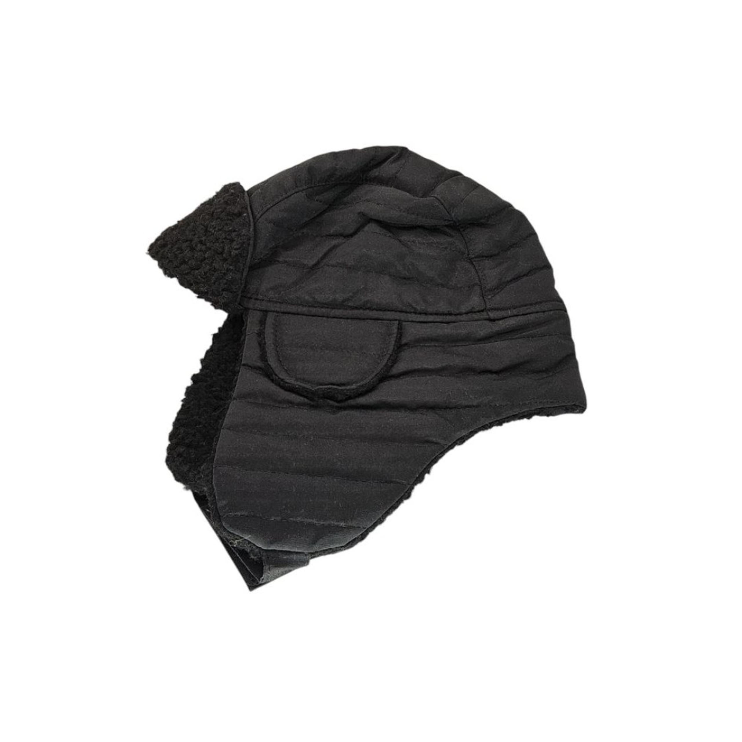 Black Quilted Trapper Hat