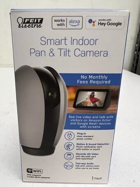 NEW Feit Electric CAM/PAN/WiFi 1080p HD Indoor WiFi Smart Home Security Camera