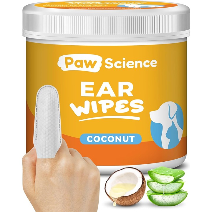 Dog Ear Cleaner Wipes – Finger Wipes for Dogs – Cleaning, Soothing, and Deodoriz
