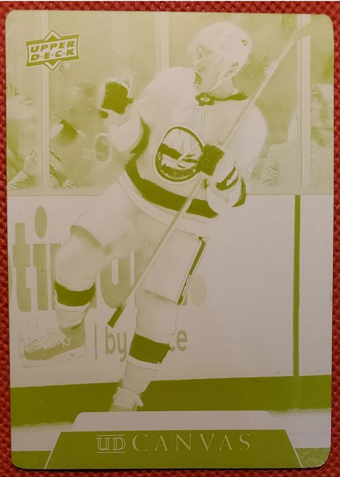 1/1 Jean Gabriel Pageau 2020-21 U.D CANVAS #C52 PRINTING PLATE YELLOW 1of1 ~NYI