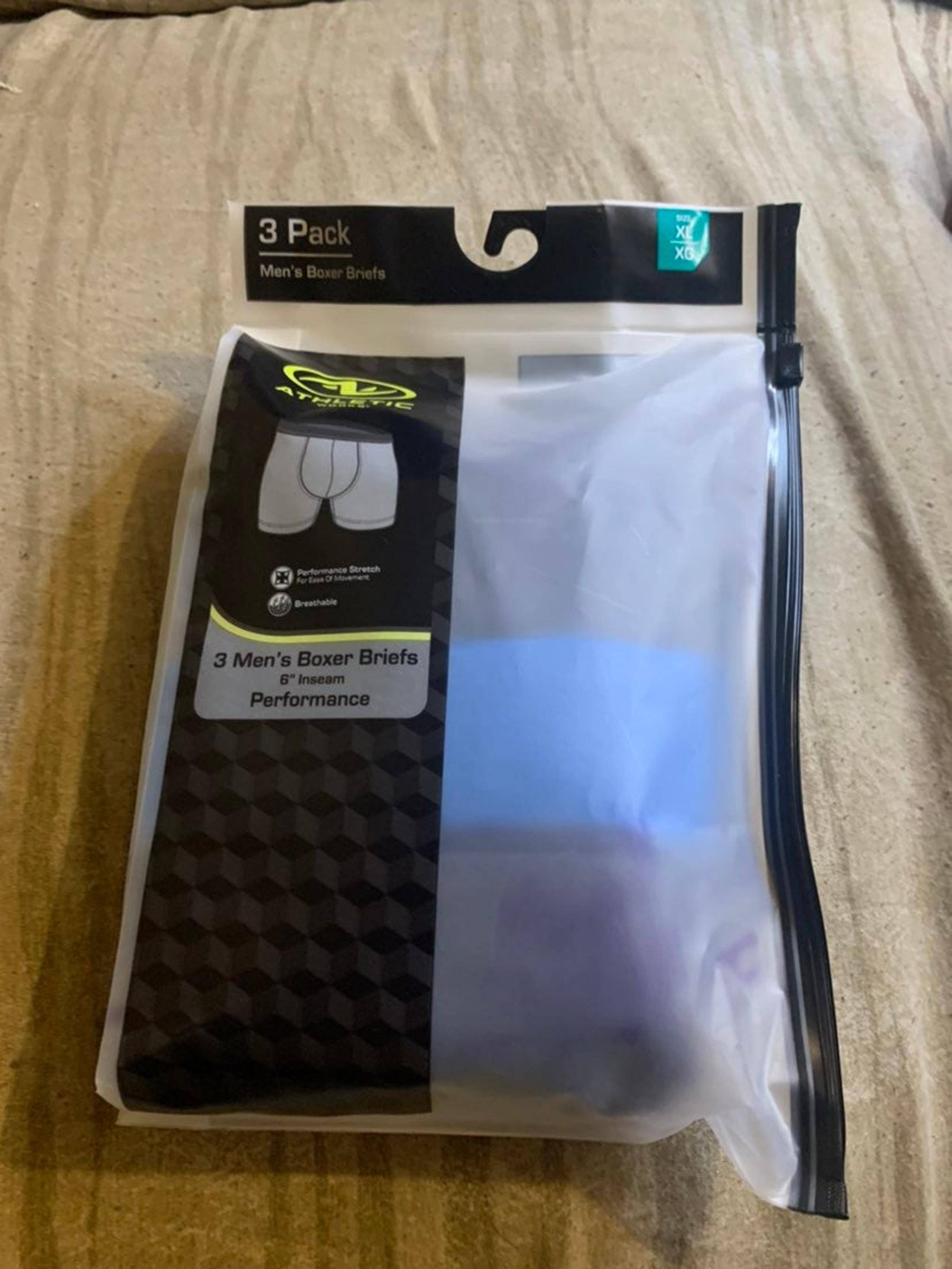 Athletic Works Men's Boxer Brief, 3Pack