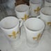 Vintage milk glass handle mugs