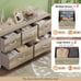 Dresser for Bedroom with 5 Drawers, Wide Chest of Drawers, Fabric Dresser