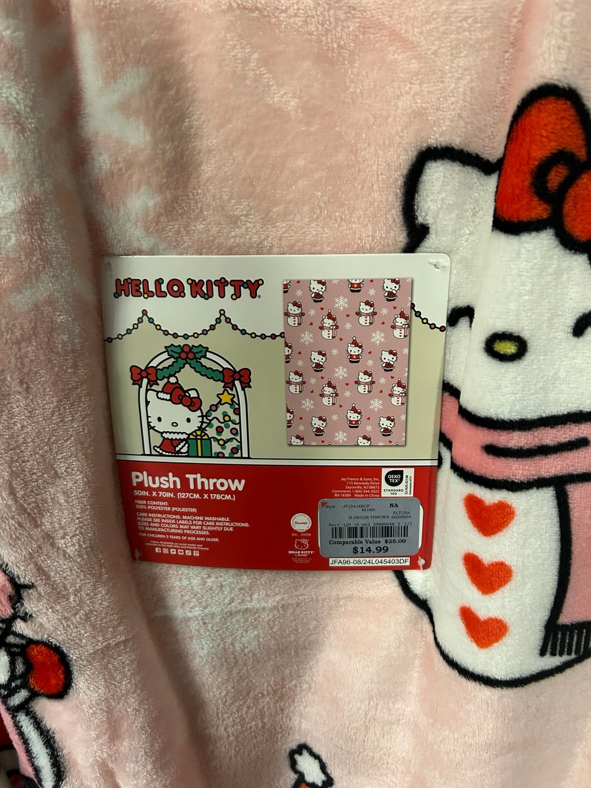 Hello Kitty Christmas Blanket Bundle