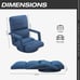 Swivel Floor Chair, Armrest Game Chair Floor with Adjustable Back, Blue (Ch200)
