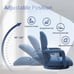 Swivel Floor Chair, Armrest Game Chair Floor with Adjustable Back, Blue (Ch200)