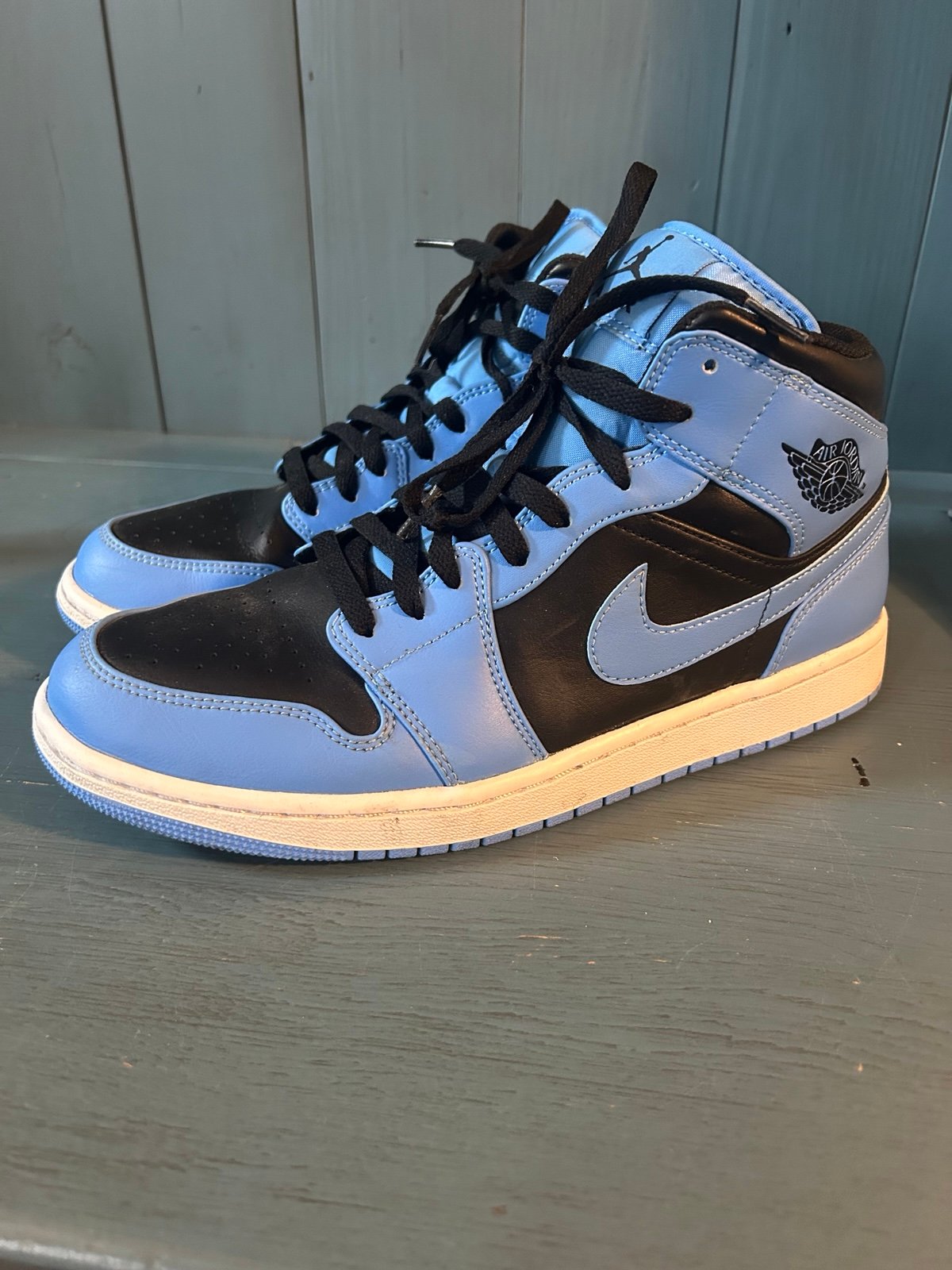 Nike Air Jordan 1 Mid University Blue Black Men's Retro Sneakers DQ8426-401 Sz10