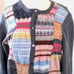 Liz Claiborne Vtg. Lamb Wool & Rabbit hair Patch work Button up Sweater