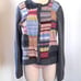 Liz Claiborne Vtg. Lamb Wool & Rabbit hair Patch work Button up Sweater