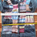 Liz Claiborne Vtg. Lamb Wool & Rabbit hair Patch work Button up Sweater