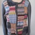 Liz Claiborne Vtg. Lamb Wool & Rabbit hair Patch work Button up Sweater