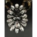 Tortoise Shell Acrylic Loops J CREW Statement Necklace Large Rhinestone Pendant