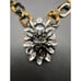 Tortoise Shell Acrylic Loops J CREW Statement Necklace Large Rhinestone Pendant