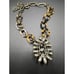 Tortoise Shell Acrylic Loops J CREW Statement Necklace Large Rhinestone Pendant