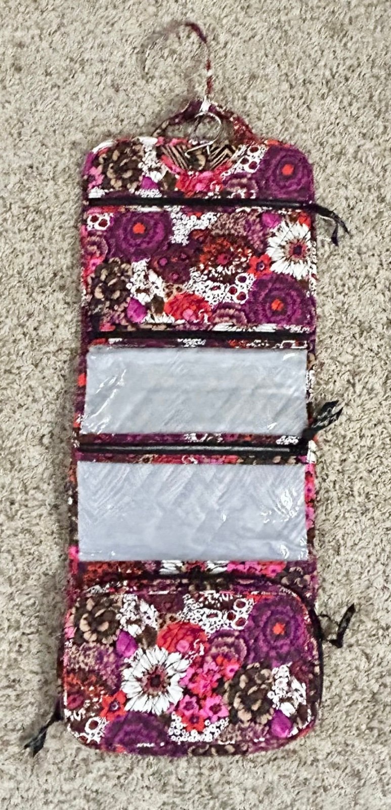 Vera Bradley bag rosewood travel organizer cosmetic case