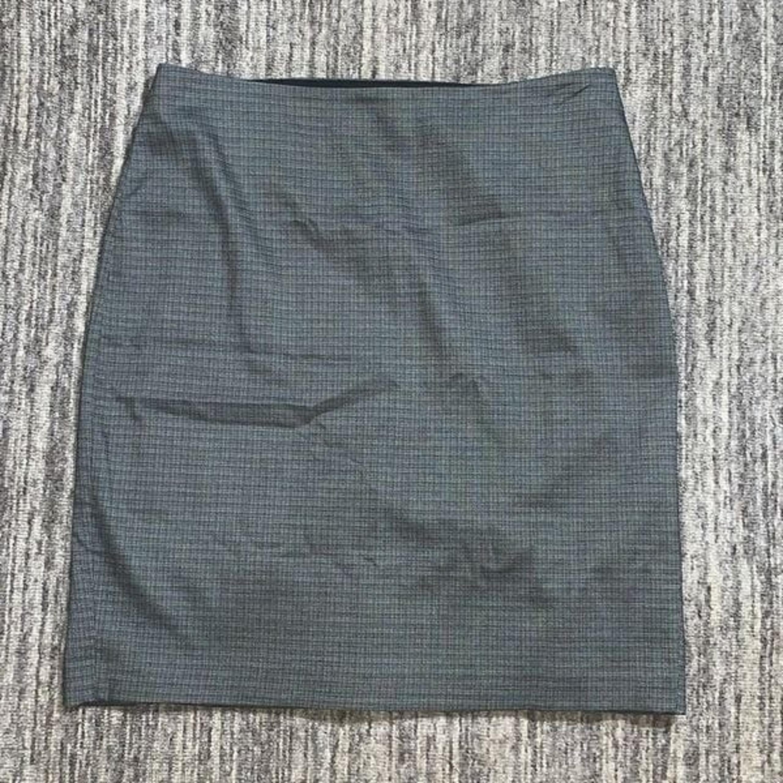 The Limited Collection Womens 8 A Line Mini Skirt Black Gray Side Zipper Lined