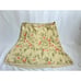 J Jill 100% Linen M Peach Print Cream Midi Skirt Lace Trim Novelty Cottagecore