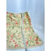 J Jill 100% Linen M Peach Print Cream Midi Skirt Lace Trim Novelty Cottagecore