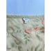 J Jill 100% Linen M Peach Print Cream Midi Skirt Lace Trim Novelty Cottagecore