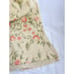 J Jill 100% Linen M Peach Print Cream Midi Skirt Lace Trim Novelty Cottagecore