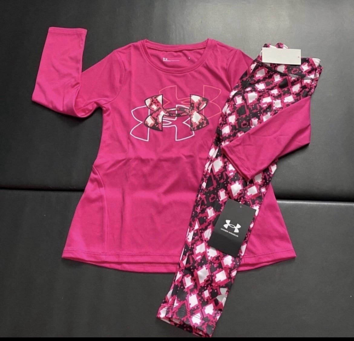 NWT Under Armour leggings & peplum tunic set girls size 5