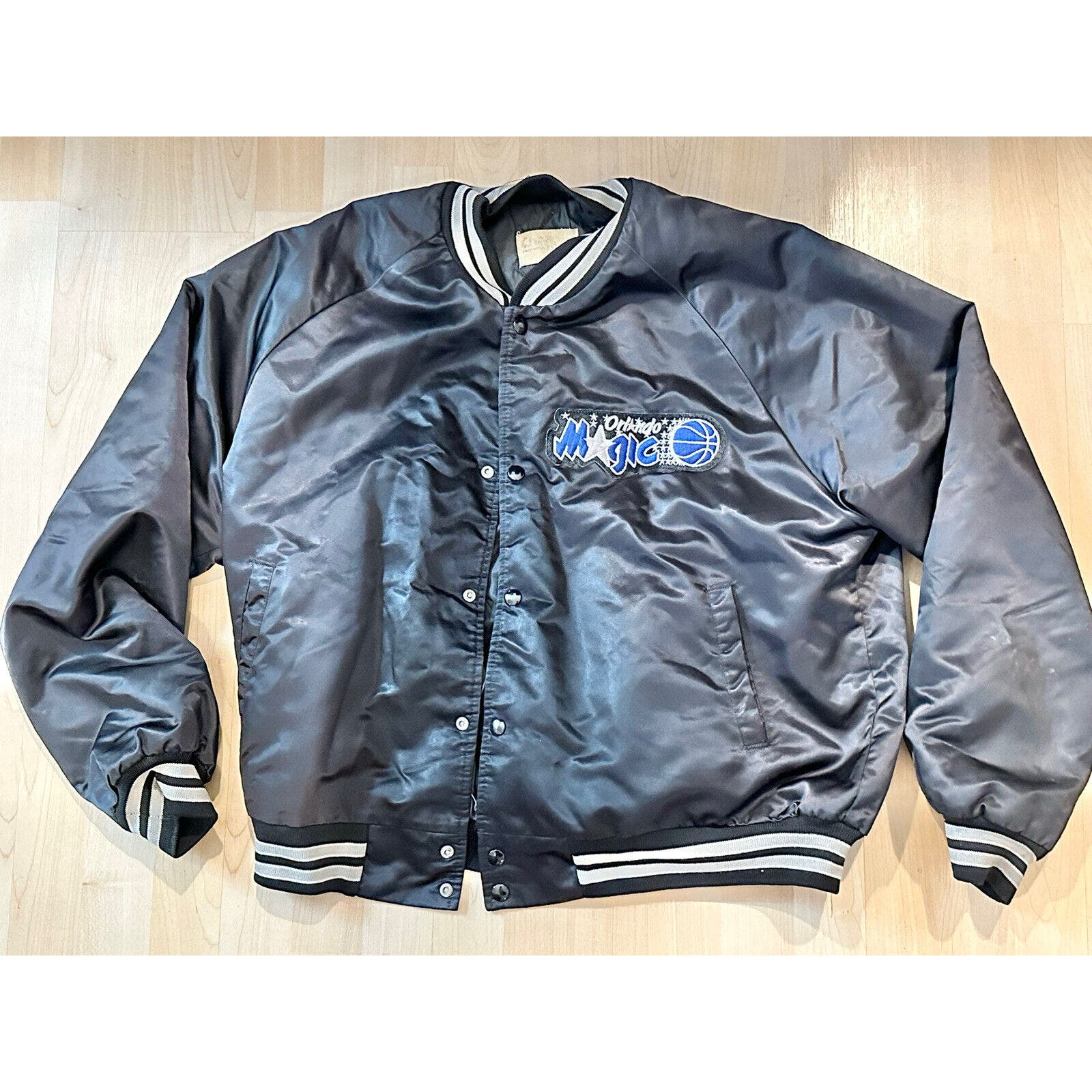Vintage Orlando Magic XL Chalk Line Starter Style Spellout Jacket Scarce!