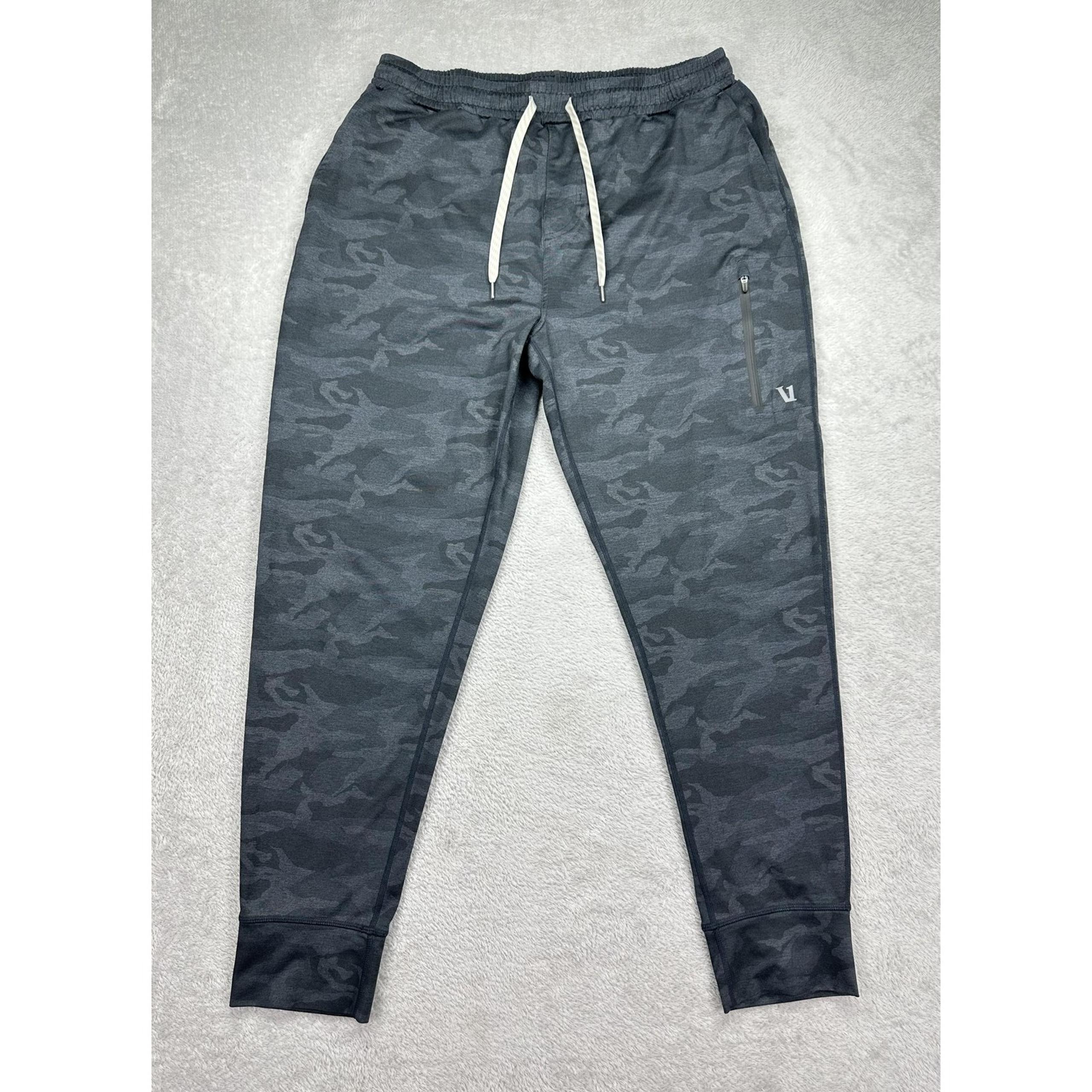 Vuori Sunday Performance Jogger Mens Large Gray Camo Stretch Athleisure Gym Run