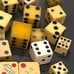 Old grained celluloid / celluloid illegal club dice lot 070624hEG