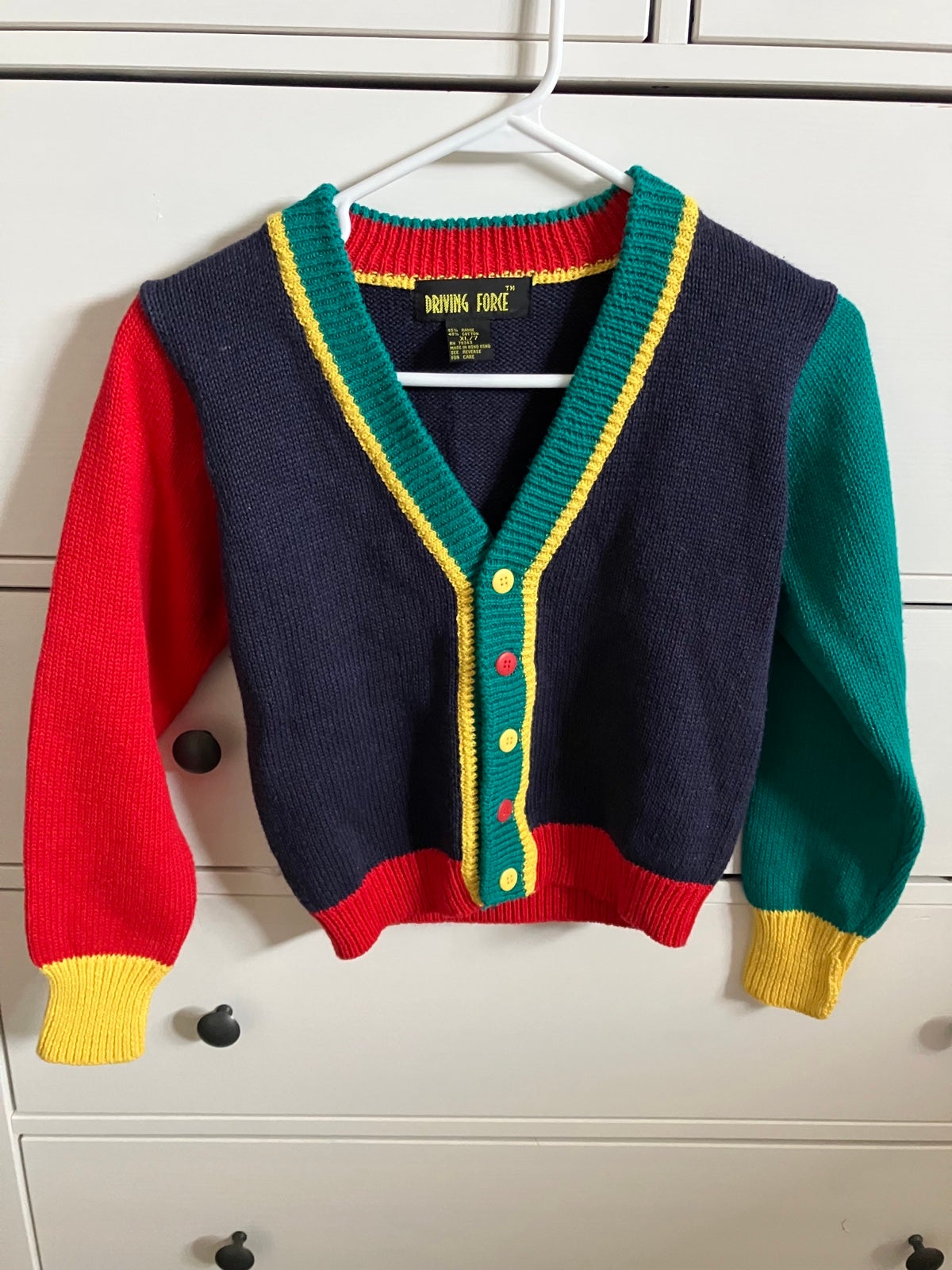 Vintage Kids Colorblock Sweater size 7