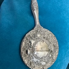 Vintage antique silver mirror
