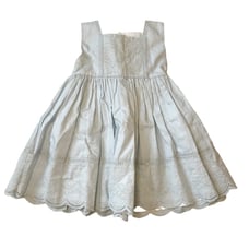Well Dressed Wolf 100% Cotton Blue Eyelet Dress 24M