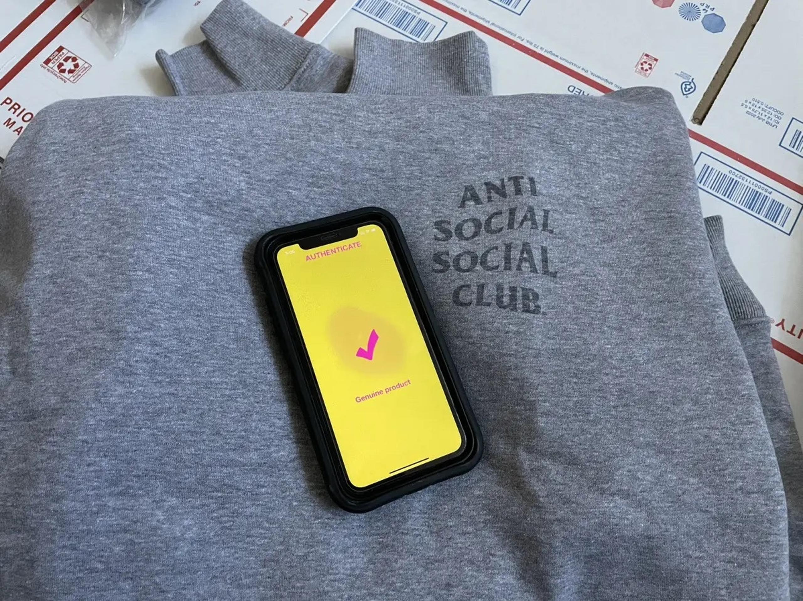 Brand New Anti Social Social Club Deaf Tone Premium Hoodie (Size Mens S) UNISEX