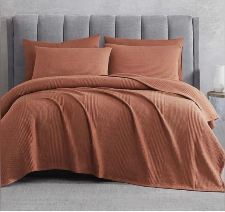 Brooklyn Loom 5-piece Ribbed Matelasse Coverlet Set