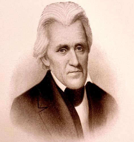EngravingPresident Andrew Jackson 1897 Victorian Photogravure Of Engraving DWW1P