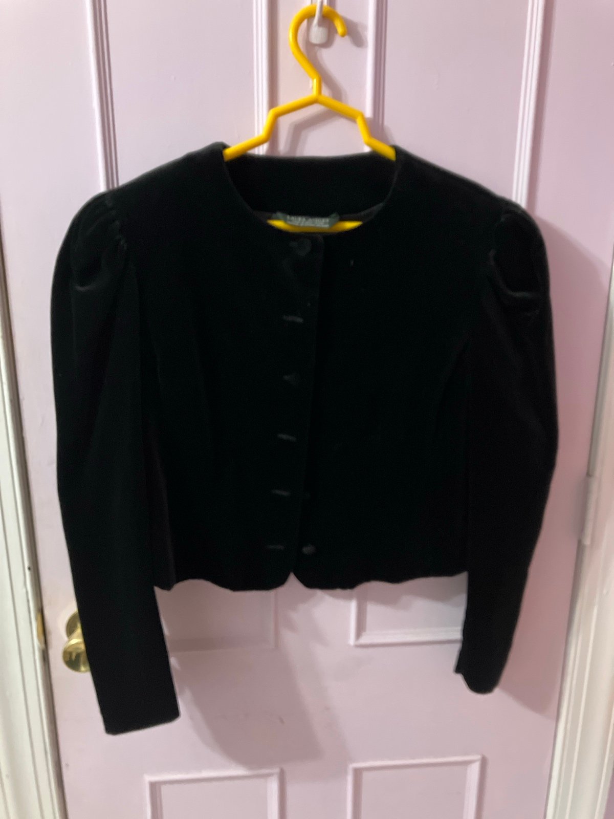 VTG Laura Ashley cropped Edwardian-style velvet jacket size 14