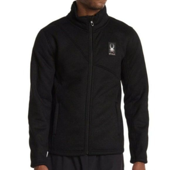Spyder NWT Black Steller Full-Zip Jacket Sherpa Fleece Lined Men's Medium