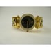 Joan Rivers Watch Women's 6.5 Gold Tone w/Clear Crystals Black Face Cuff Style