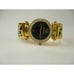 Joan Rivers Watch Women's 6.5 Gold Tone w/Clear Crystals Black Face Cuff Style