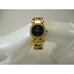 Joan Rivers Watch Women's 6.5 Gold Tone w/Clear Crystals Black Face Cuff Style