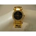 Joan Rivers Watch Women's 6.5 Gold Tone w/Clear Crystals Black Face Cuff Style