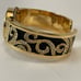 Joan Rivers Watch Women's 6.5 Gold Tone w/Clear Crystals Black Face Cuff Style