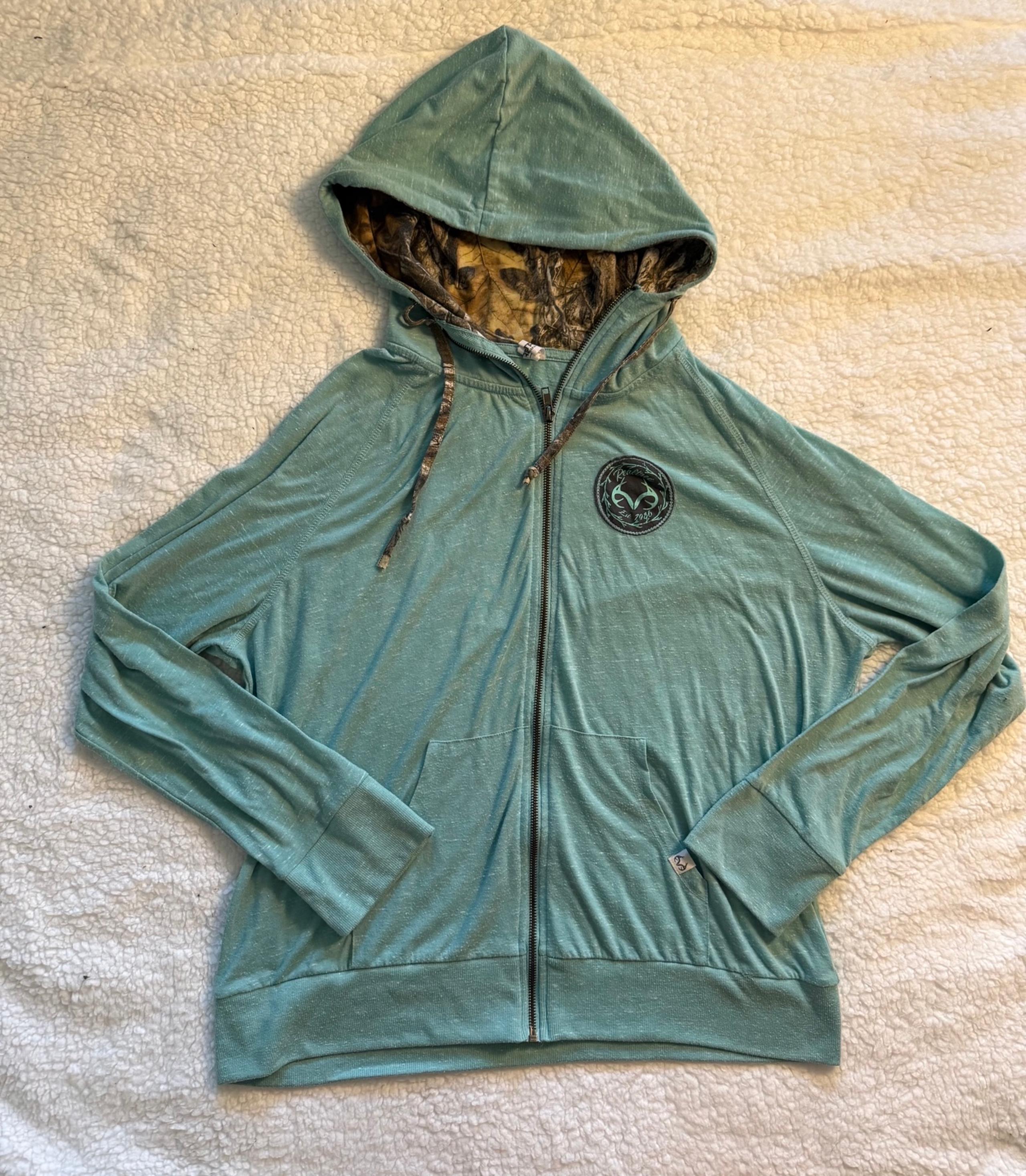 women’s real tree zip up hoodie